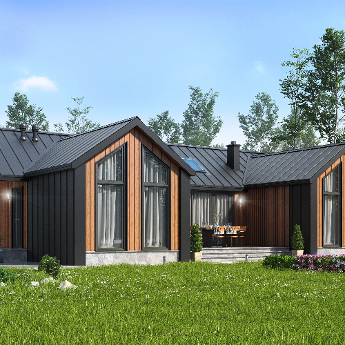 Дом из сип-панелей 121,5 м²