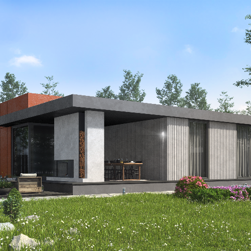 Дом из сип-панелей 166 м² (жилая площадь 145м²)